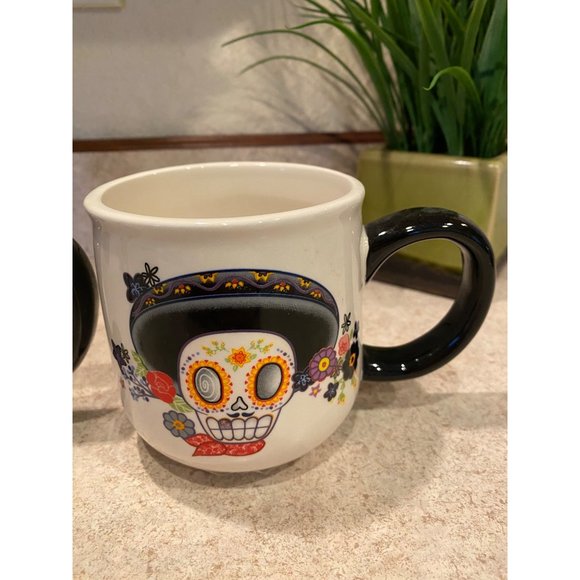 Magenta Day of the Dead Set of 2 Mugs - Picture 3 of 5